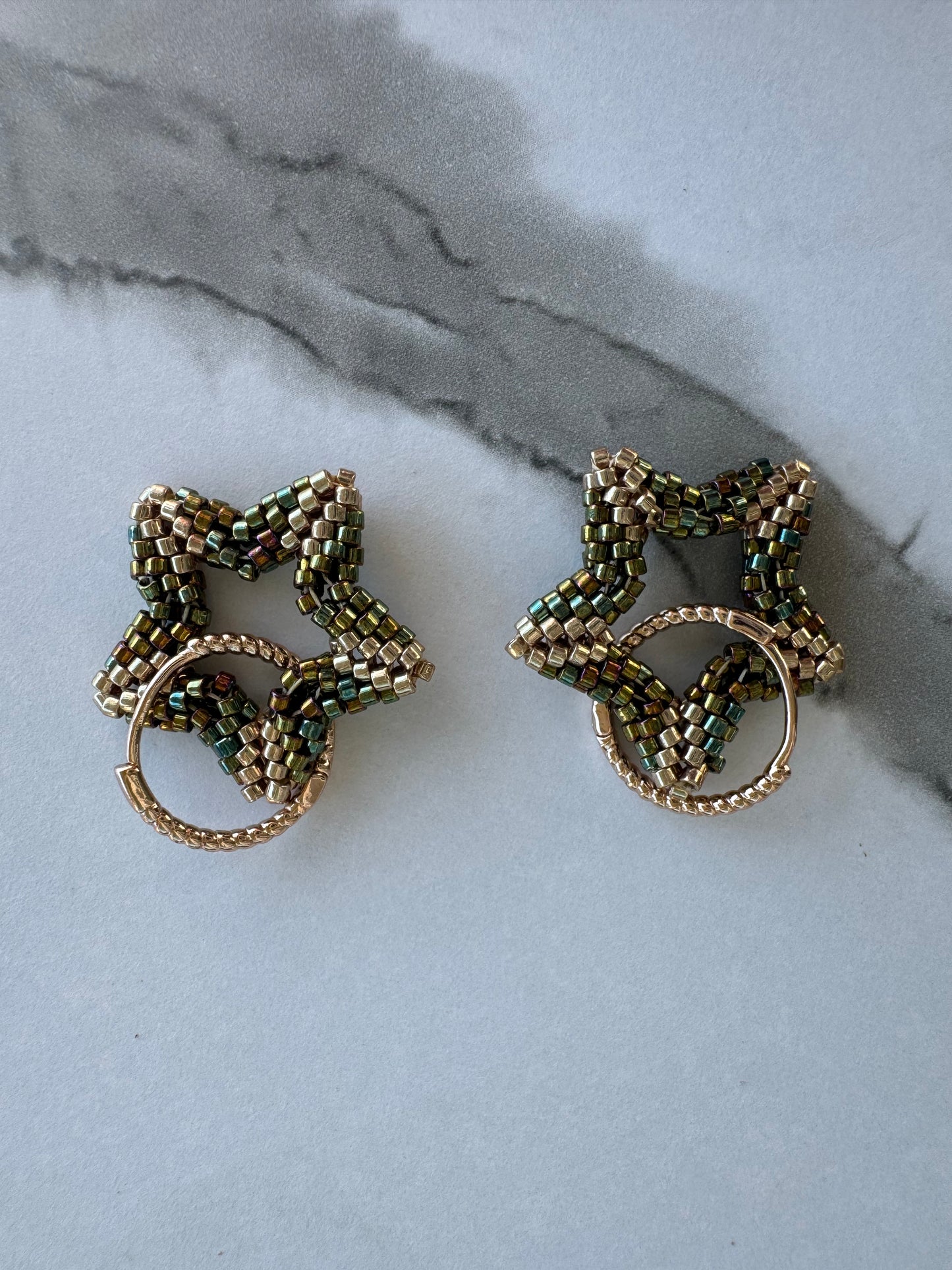 Celestial Knot Beaded Earrings