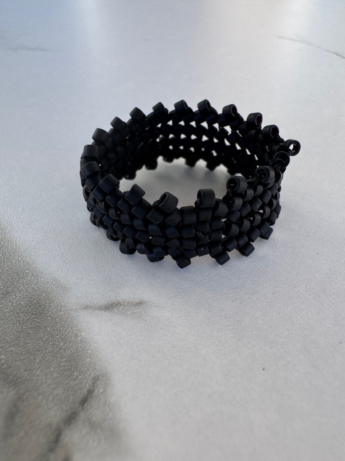 Obsidian Silence Ring – Handcrafted Protection & Inner Power Ring