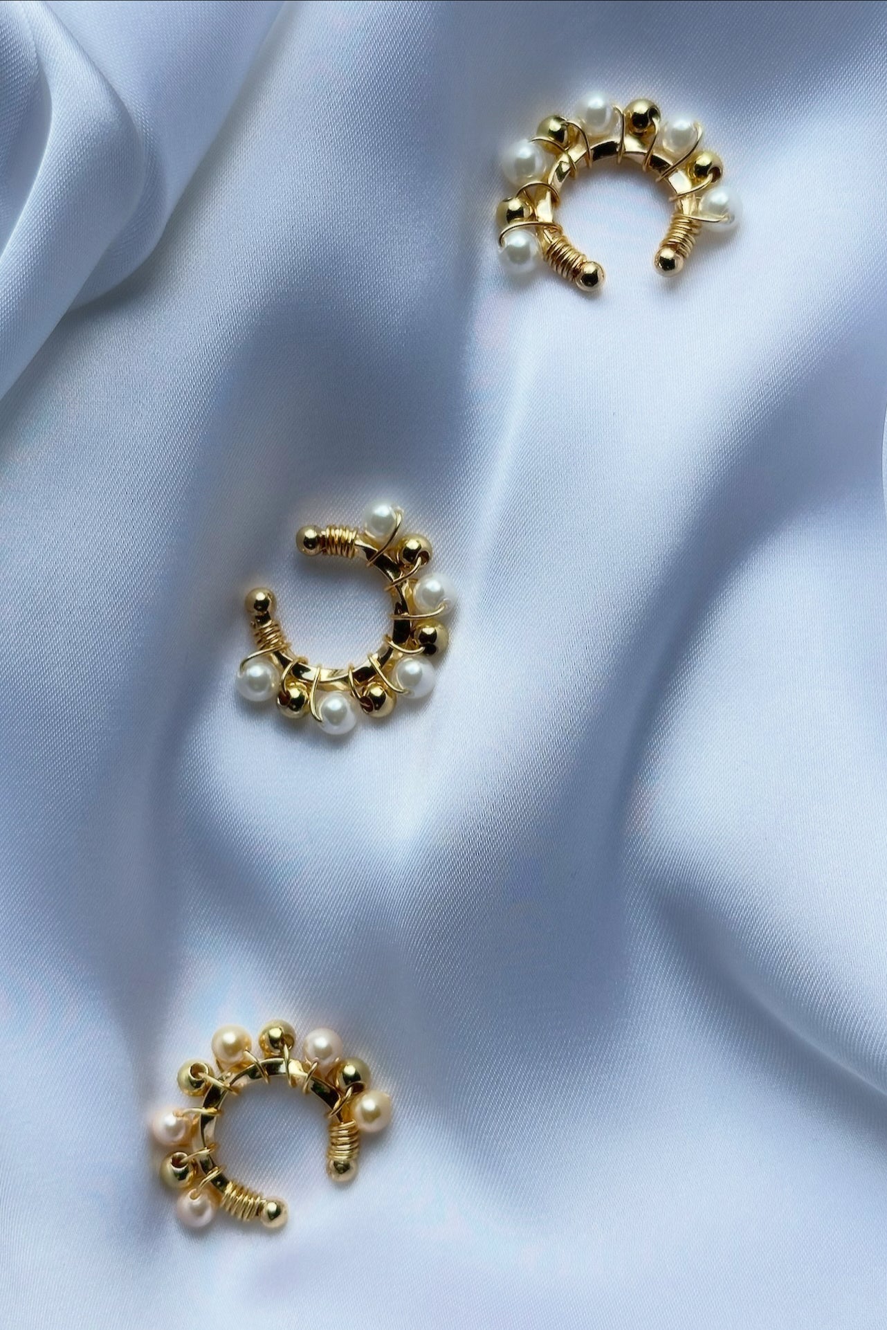 Boho Luxury Pearl Ear Cuff | Handcrafted Gold & Freshwater Pearl Statement Cuff