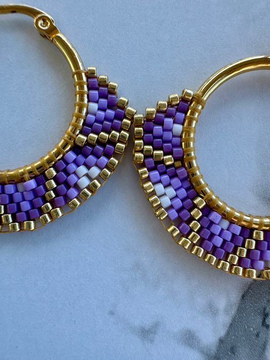 Lila Art Hoops