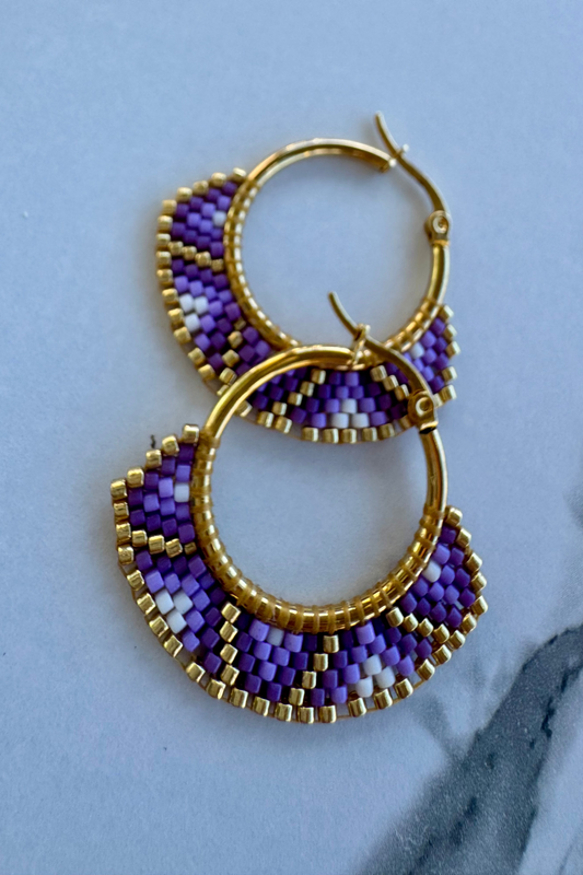 Lila Art Hoops