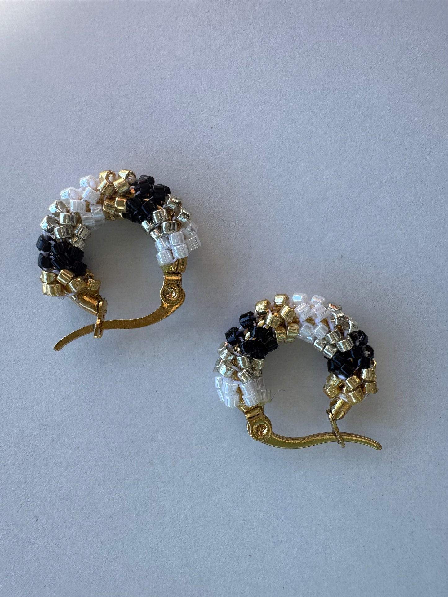 Eclipse Noir Hoop Earrings – Boho Luxury Statement