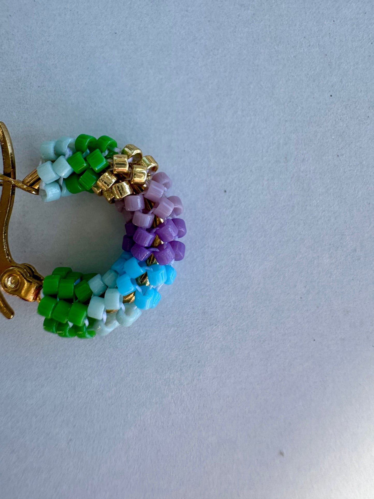 Celestial Garden Hoop Earrings – Boho Luxury Color Harmony