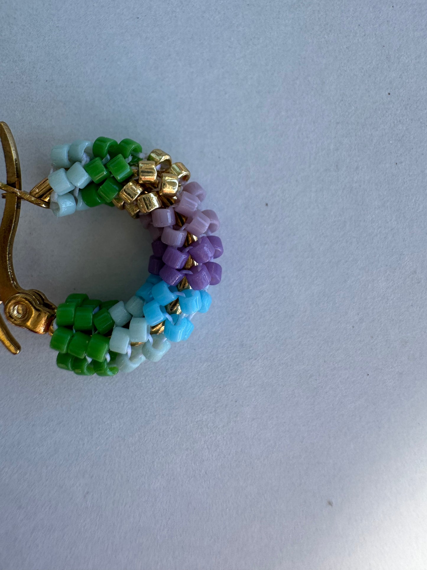 Celestial Garden Hoop Earrings – Boho Luxury Color Harmony