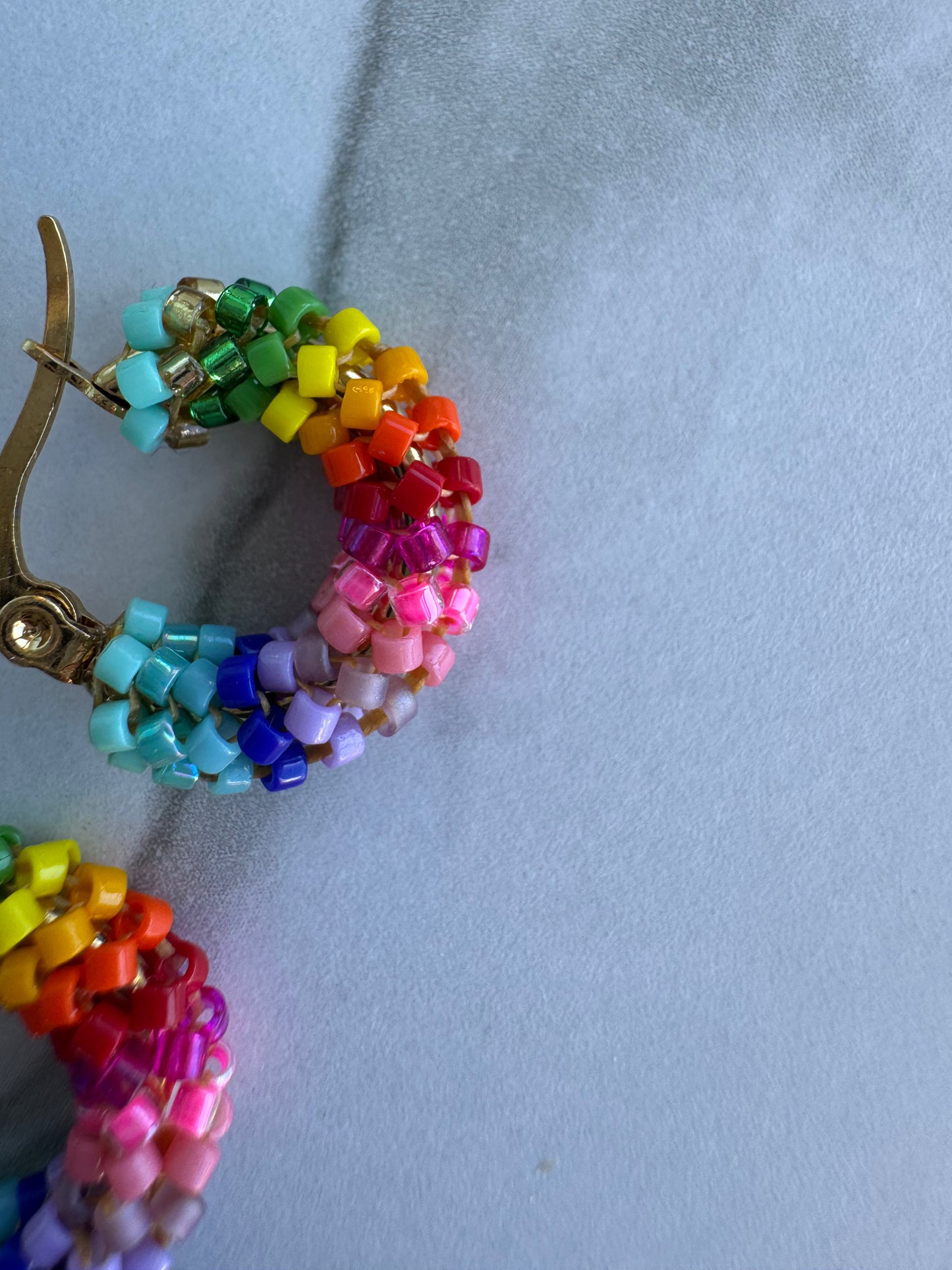 Aura Rainbow Hoop Earrings – Boho Luxury Color Statement