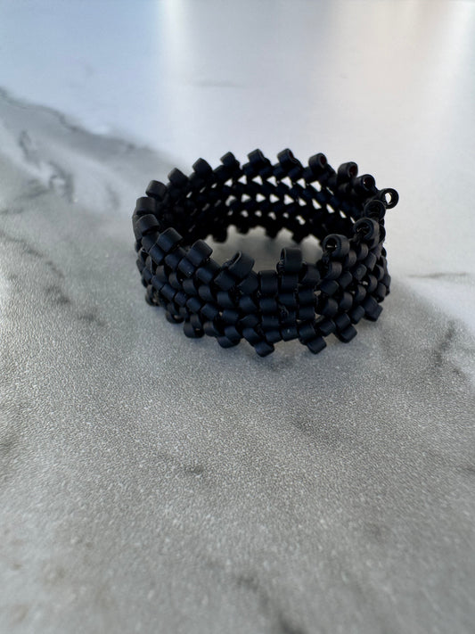 Obsidian Silence Ring – Handcrafted Protection & Inner Power Ring